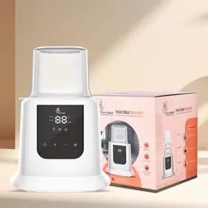 R for Rabbit Hot Bot Smart 3-in-1 Electric Bottle Warmer Sterilizer | Milk, Water & Food Bottle Warmer | BPA-Free, Auto Cut-Off, Timer & Temperature Control|LED Touchscreen, Anti-Scald Basket (White)