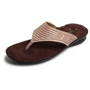 XE Looks slip-on Slippers, sandals for women (peach, 4)