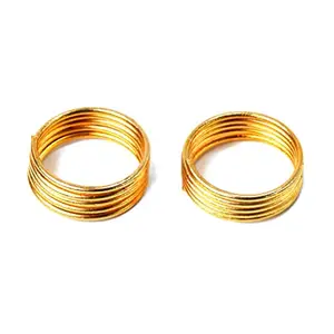 Deccani Handicrafts Daily Use Metal Alloy (Panchaloha) Toe Ring for Women - Plain Multi Round Spring Type