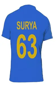 Generic MI Surya Kumar Yadav 63 Cricket Team Jersey for Boys & Men 2023-2024(15-16Years) Multicolour