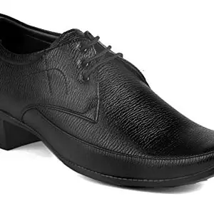 Global Rich Men's Height Increasing Formal Derby Shoes Black Formal Shoes - 7 UK (41 EU) (458Black7)