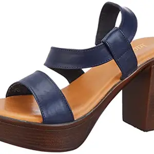 Inc.5 Women Blue Block Heel Fashion Sandal