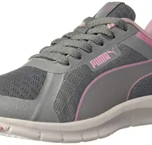 Puma Women's Trackracer 2.0 Wn s IDP Quarry-Glowing Pink Closed Shoe-8 Kids UK (37301304)