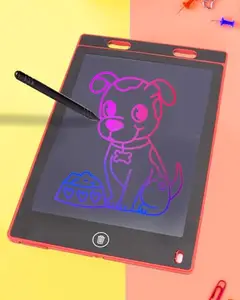 Play Nation 8.5 Inch Writing Tablet for Kids, Re-Writable Multi-Coloured LCD Writing Pad or Notepad for Drawing, Playing, Handwriting, Best Gifts for Kids & Adults, Kid Learning Toy,Eco Friendly, Red