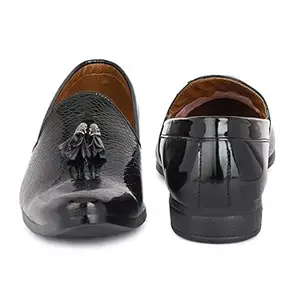 Fancy Fun Men's Patent Leather Shoes (Black 5, Numeric_7)