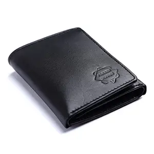 PLAZER WARES Men Leather Wallet Black Colour PW001
