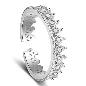 MYKI Transcendent Tiara Swarovski Adjustable Ring with Ring Box