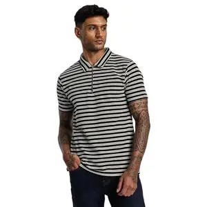 Snitch Black Stripes Polo T-Shirts