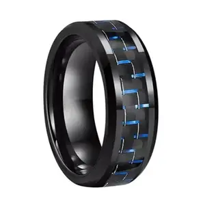 MEENAZ Black Rings for Men Boys Boyfriend gents friends girls mens silver ring for men diamond Blue Ring for Boys ad cz Stainless Steel finger Rings Stylish Fashion thumb band Combo 481_19
