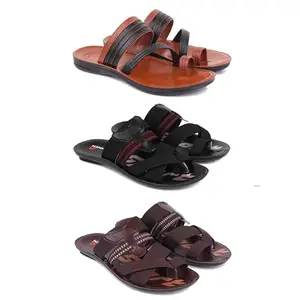 DRACKFOOT Men's Sandals | Lightweight Wear| Stylish & Easy to Wear For Men's GR-SAN-(3-COMBO)-3151-3128-3127-10