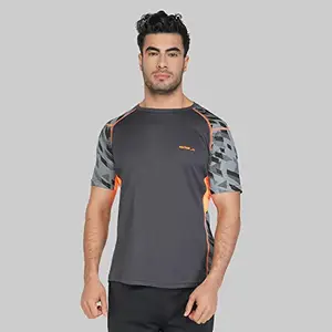 Vector X VTD-008-B Running T-Shirt, Small (Grey/Orange)
