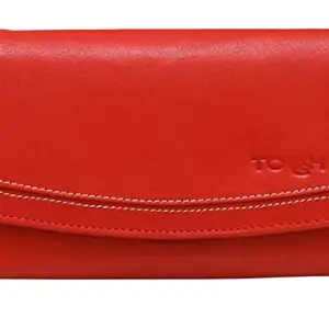 Tough Women Leather Wallet (Red)