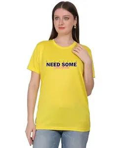 Trendy Women’s Tee – Round Neck, Cotton Fabric, Unique Look