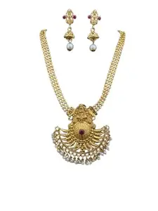 U and MI fashion Hub traditional Chain set with Pair of Earrings for Women