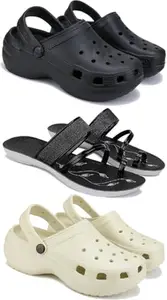 BERSACHE Extra Soft Classic Casual Slippers for Women with Regular wear | Ultra Soft & Flexibility Technology | Combo(P)-7068-1946-7067 Multicolor