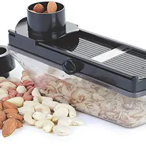 MAXZILA MAXZILA Vegetable and Dry Fruit Slicer with Hand Guard Grater Cutter with Holder (1 Piece)