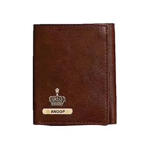 Vorak Ahimsa Ahimsa Leather Unisex Imported Leather Wallet | Slim Wallet for Mne's & Women's| Customized with Name and Charm (Dark Brown)
