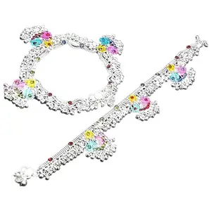 BR Ornaments New Design Multi Color Anklet Paya For Women and Girls