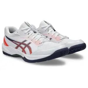 ASICS Mens GEL-TASK 4 White/Indigo Fog Badminton Shoes - 5 UK (1071A103.101)