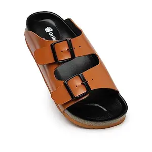 Ortho + Rest Men's Fashionable Cork Sandals | Light weight, Comfortable & Trendy |Adjustable Buckle Straps Casual All Day Wear