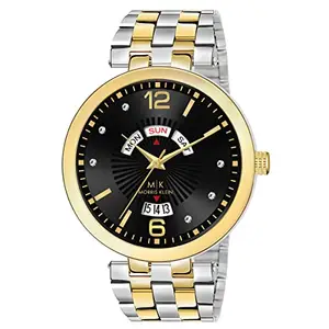 MORRIS KLEIN Original Gold Plated & Two Tone Day & Date Functioning Analogue Dial Men's Watch (MK-1023)