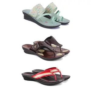 Women's Sandals | Lightweight Wear| Stylish & Easy to Wear For Women'S PCV-SAN-(3-COMBO)-1954-1963-1958-7