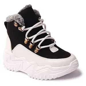 Longwalk Women Zig Zag Chunky Style Fur Boot for Girl's