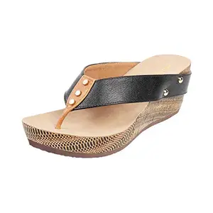 Mochi Women Black Synthetic Fashion Sandals 5-UK (32-1228-11-38)