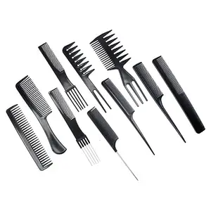 Hair Comb Set Of 10 Professional Hair Cutting & Styling Comb Kit