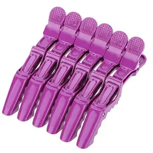SIYAA 6 Pcs Plastic Non Slip Hair Clips - Professional Hairdressing Styling Sectioning Clips - Salon Alligator Clips for Thick Hair - Haircut Accessories Hairgrips for Women Girls