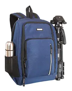 SIDRUM Camera Backpack Waterproof Camera Bag | Large Capacity Camera Case with 15 Inch Laptop Compartment & Rain Cover (Navy Blue)