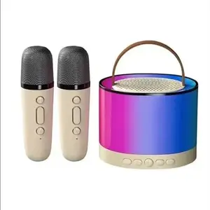 Stormic K52 Karaoke Mic with Speaker for Kids, Dynamic Lights, Mic with Speaker for Singing, Home KTV, Ideal for Travel, Parties, Play, and Fun (Multi Colour)