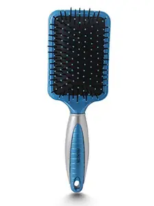 Ankita Flat Paddle Hair Brush with Nylon Bristle|Paddle Hair Brush with Strong and Flexible Nylon Bristles|For Grooming, Straightening, Smoothing, Detangling Hair, Ideal for Men & Women|Color May Vary (A22)