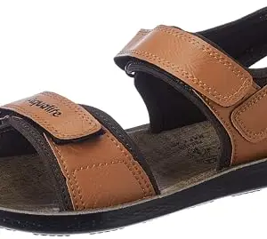 Aqualite Men PSD-1206 Sandal, Black/Tan, 7 UK/India