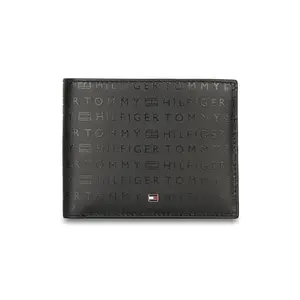 Tommy Hilfiger Calumet Men Leather Passcase Wallet - Black, No. of Card Slot - 12