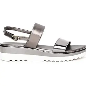 Bata Footin Women's Silver Fashion Sandals-7 Kids UK (6612823)