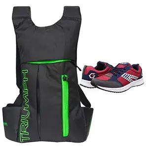 Gowin Nx-2 Red/Blue Size-7 With Triumph Back Bag Alpha Pro-6003 Black/Lime