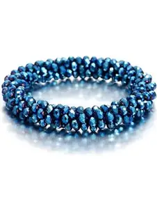FORTUS Beaded Hair Rubberand + Bracelet for Women - Crochet Handmade Premium Rubberband