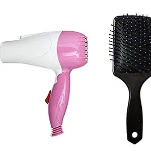 Kvitoe Combo of 2 Hair Dryer with Hair Paddle Brush for Women and Men Salon Accessories