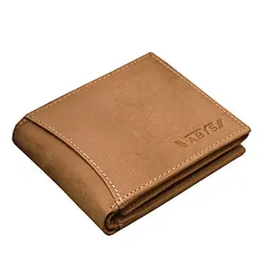 ABYS Genuine Leather Tan Bifold Men's Wallet(Tan-8519HJ-31)