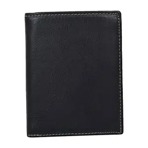 Leatherman Fashion LMN Genuine Leather Black Unisex notecase(8 Card Slots)