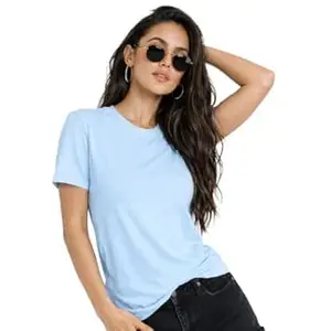 NAVRAAH Women Plain Cotton T-Shirt | Regular Fit | Round Neck | Long Sleeve | Soft Breathable Cotton Casual & Everyday Wear Top