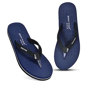 Doctor Walk Flip Flop for Women | Soft Comfortable | Breathable | Fashionable | Stylish | Trendy | Super soft | Lightweight | Anti-Slip Sole | Indoor & Outdoor | (DW-01) (Blue-08)