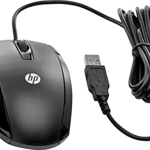HP HP X500 Wired USB Optical Mouse with 3 Buttons Clickable Scroll Wheel and Plug N Play Feature (E5C12AA)