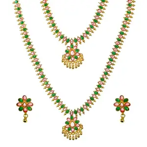 Necklace Set for Women in colour Multicolor (GNE-206-X)