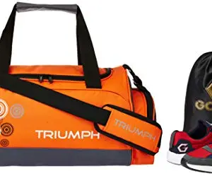 Gowin Nx-2 Red/Blue Size-7 with Triumph Gym Bag Track-1 Kb-3000 Orange/Grey