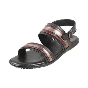 Mochi Mens Leather Black Sandals (Size (6 UK (40 EU))