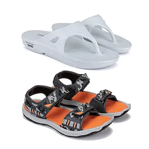 Bersache Bersache Chappal for Men Casual Slippers FILP-Flops for Men (Pack of 2) Combo(RR)-1863-1307-10 (Multicolor)