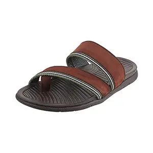 Metro Mens Velvet Brown Slippers (Size (8 UK (42 EU))