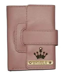 EN2CASA PU Leather Small Designer Customized Stylish Wallet Purse for Women's Girls Ladies Female with Mini Short Card Holder (LightCoral)